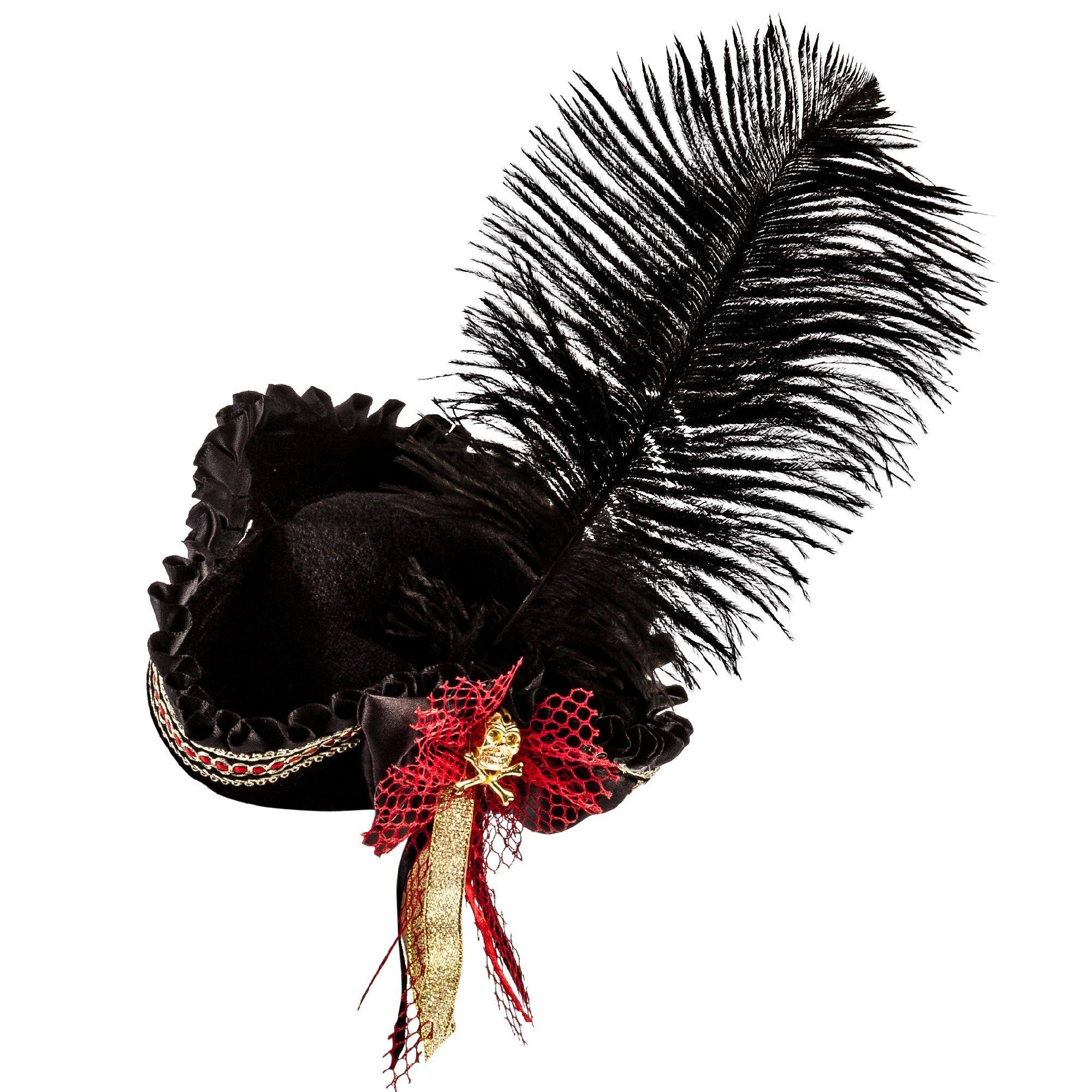 Feathered Pirate Tricorner Headpiece