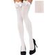 Adult White Thigh-High Stockings with Bows