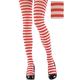 Adult Red & White Striped Tights