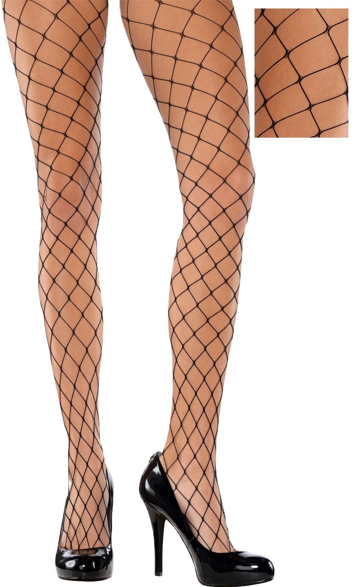 Black Deluxe Fishnet with Comfort Sole for Women