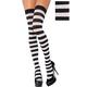 Adult Black & White Thigh-High Stockings