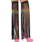 Electric Party Fringe Leg Warmers