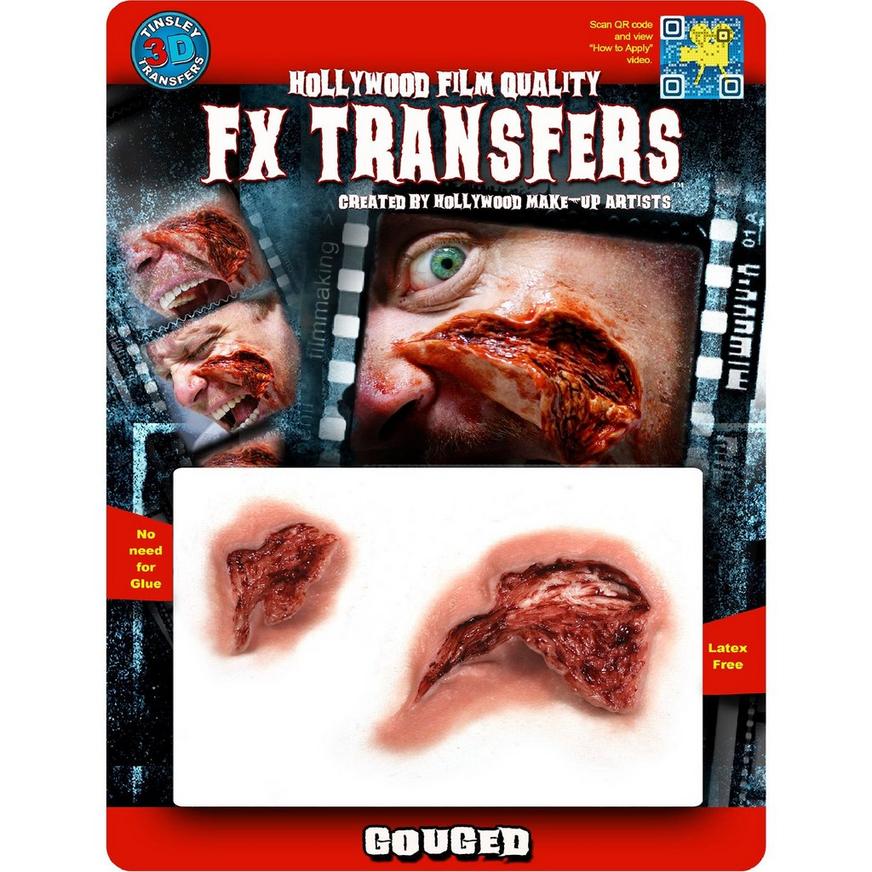 Gouged Flesh Prosthetics- Tinsley Transfers