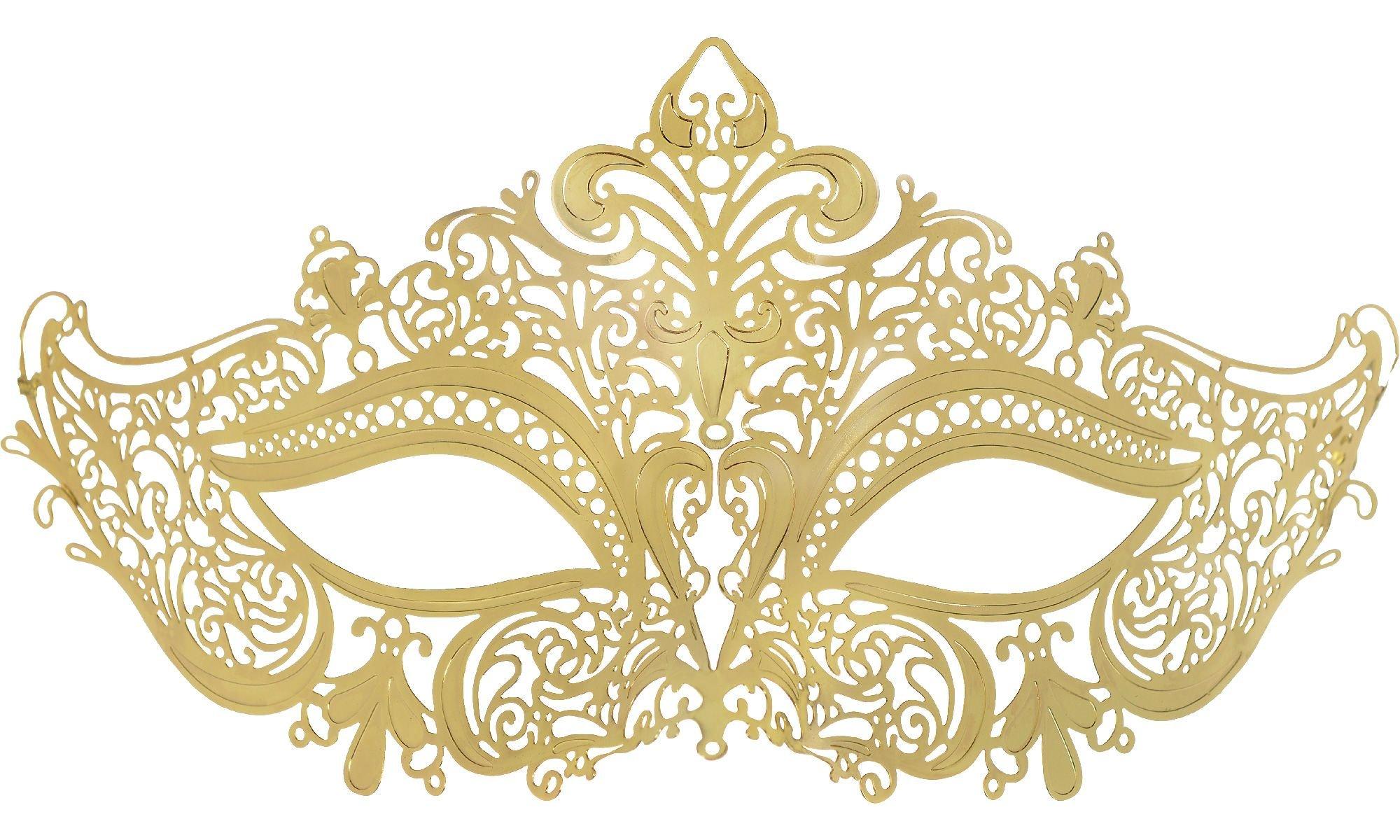 Gold Filigree Masquerade Mask 7in x 4in | Party City