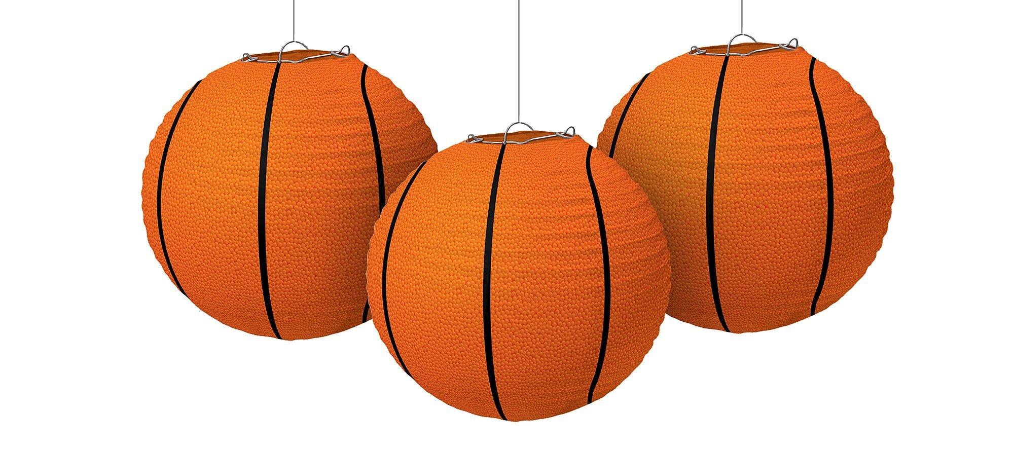 Basketball Paper Lanterns 3ct