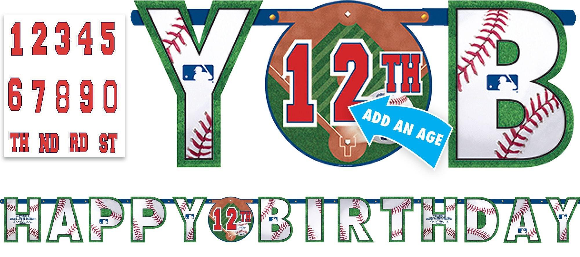 MLB Baseball Birthday Banner Kit