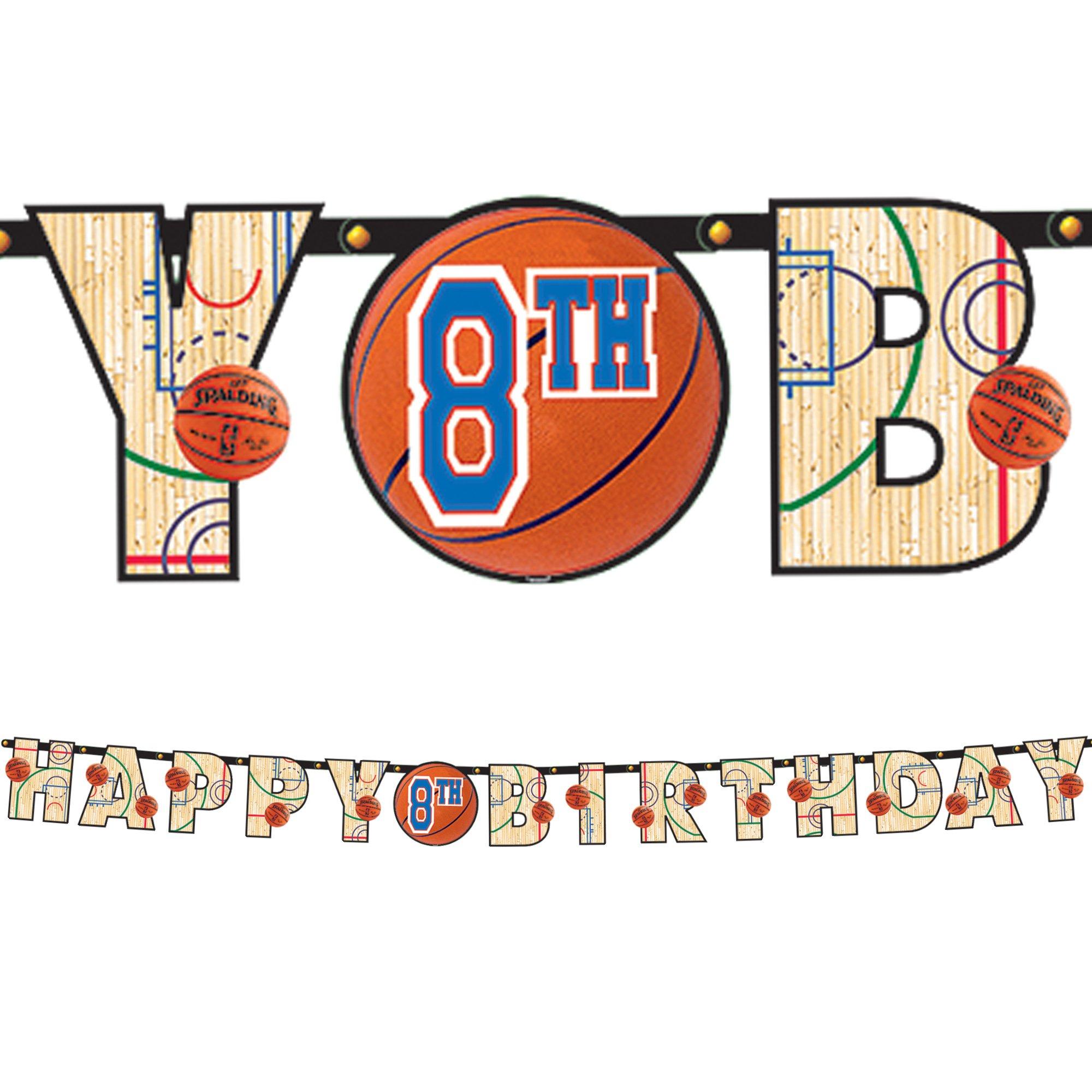 Spalding Basketball Birthday Banner Kit