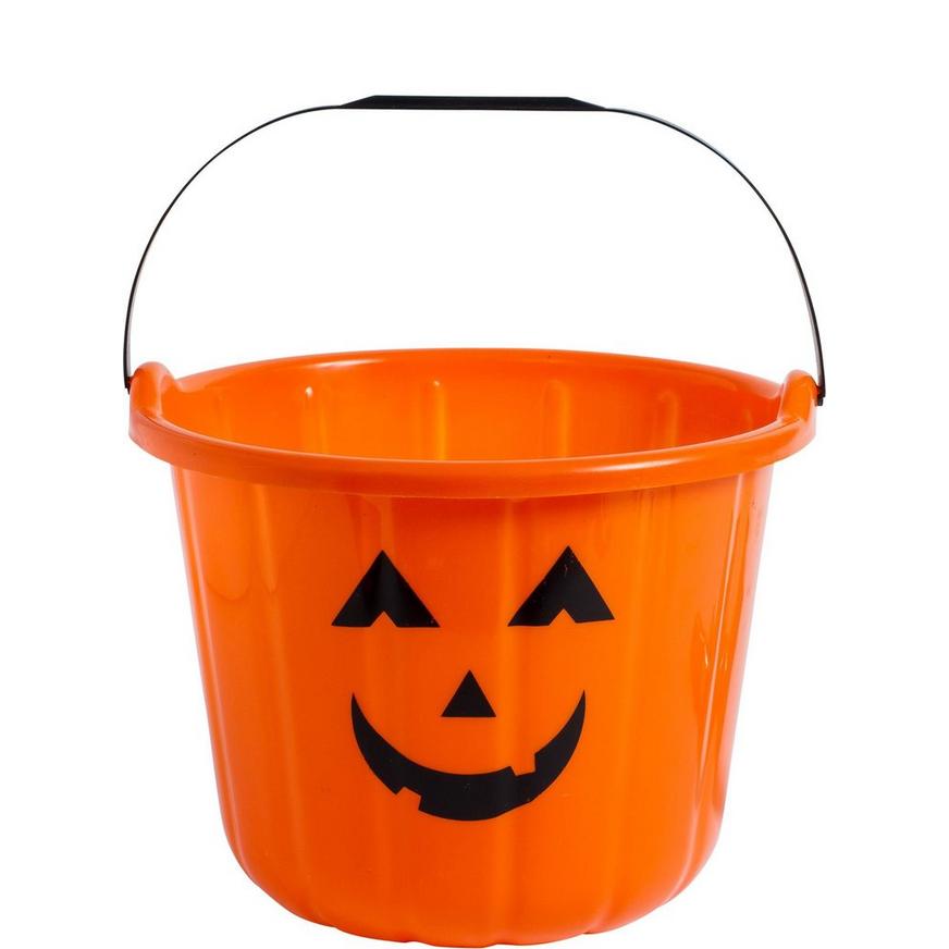 Orange Jack-o'-Lantern Treat Bucket