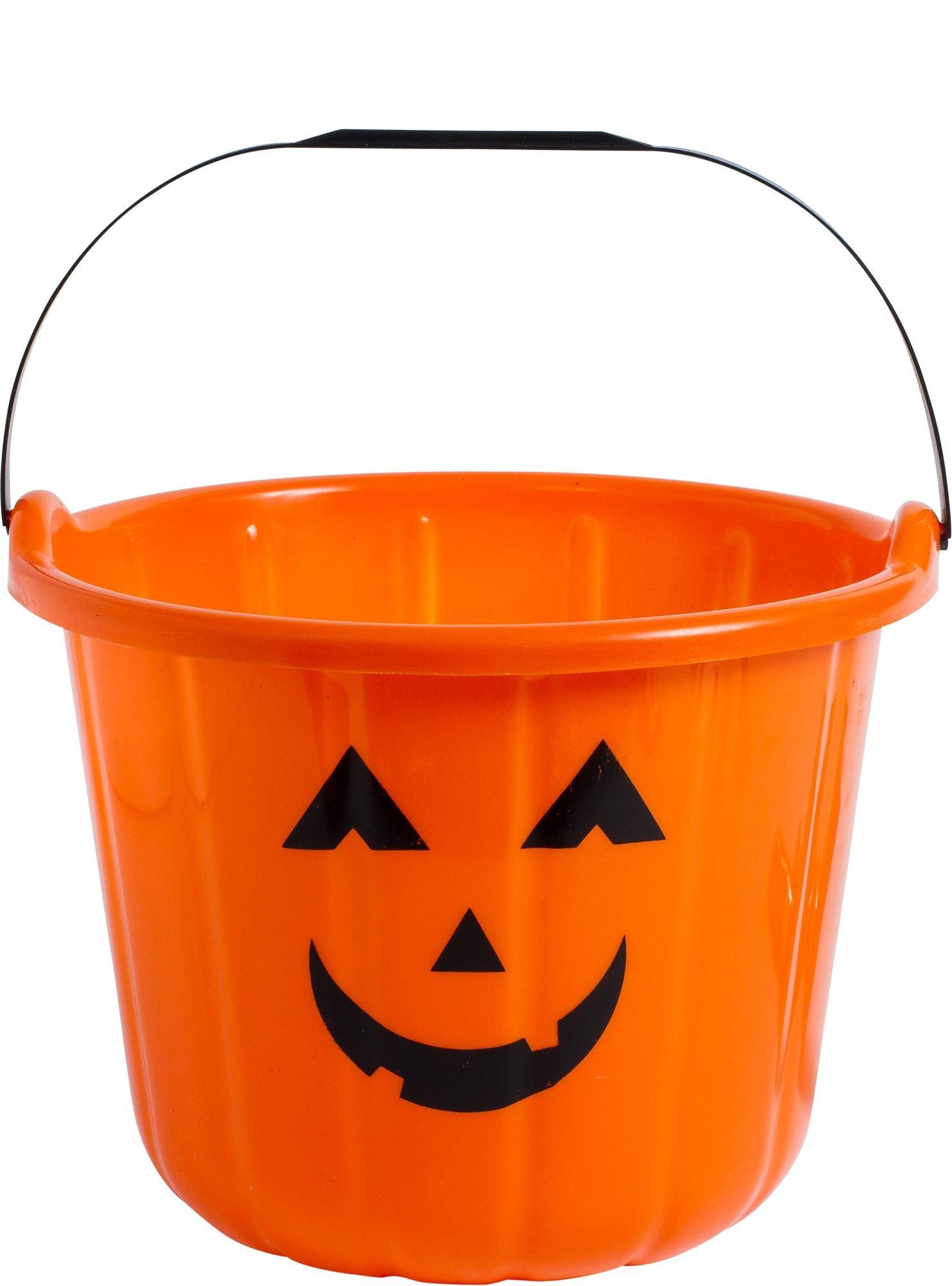 Orange Jack-o'-Lantern Treat Bucket 9in x 7in | Party City