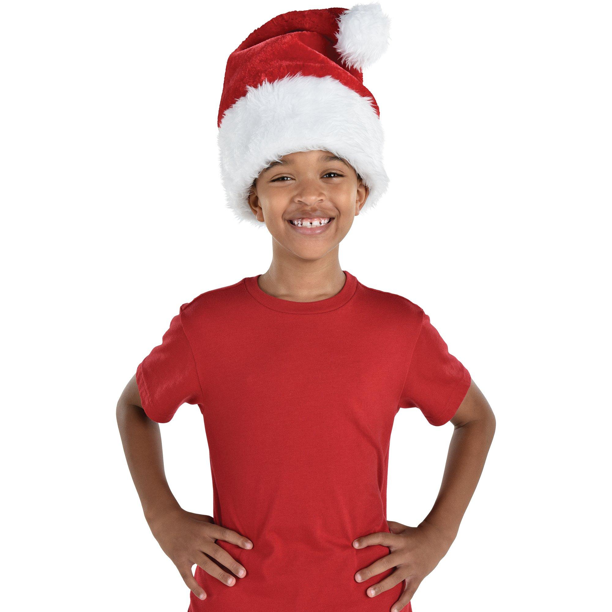 Deluxe Adjustable Santa Hat for Kids & Adults