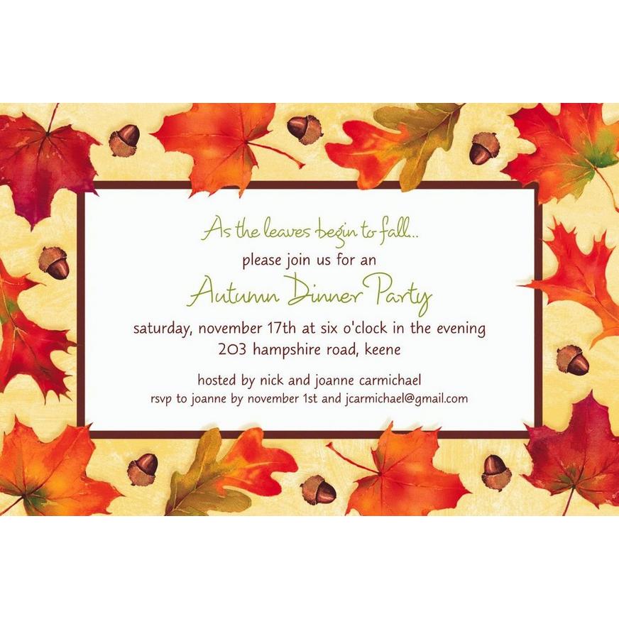 Custom Autumn Day Invitations