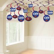 Super Bowl LVII Swirl Decorations, 12ct