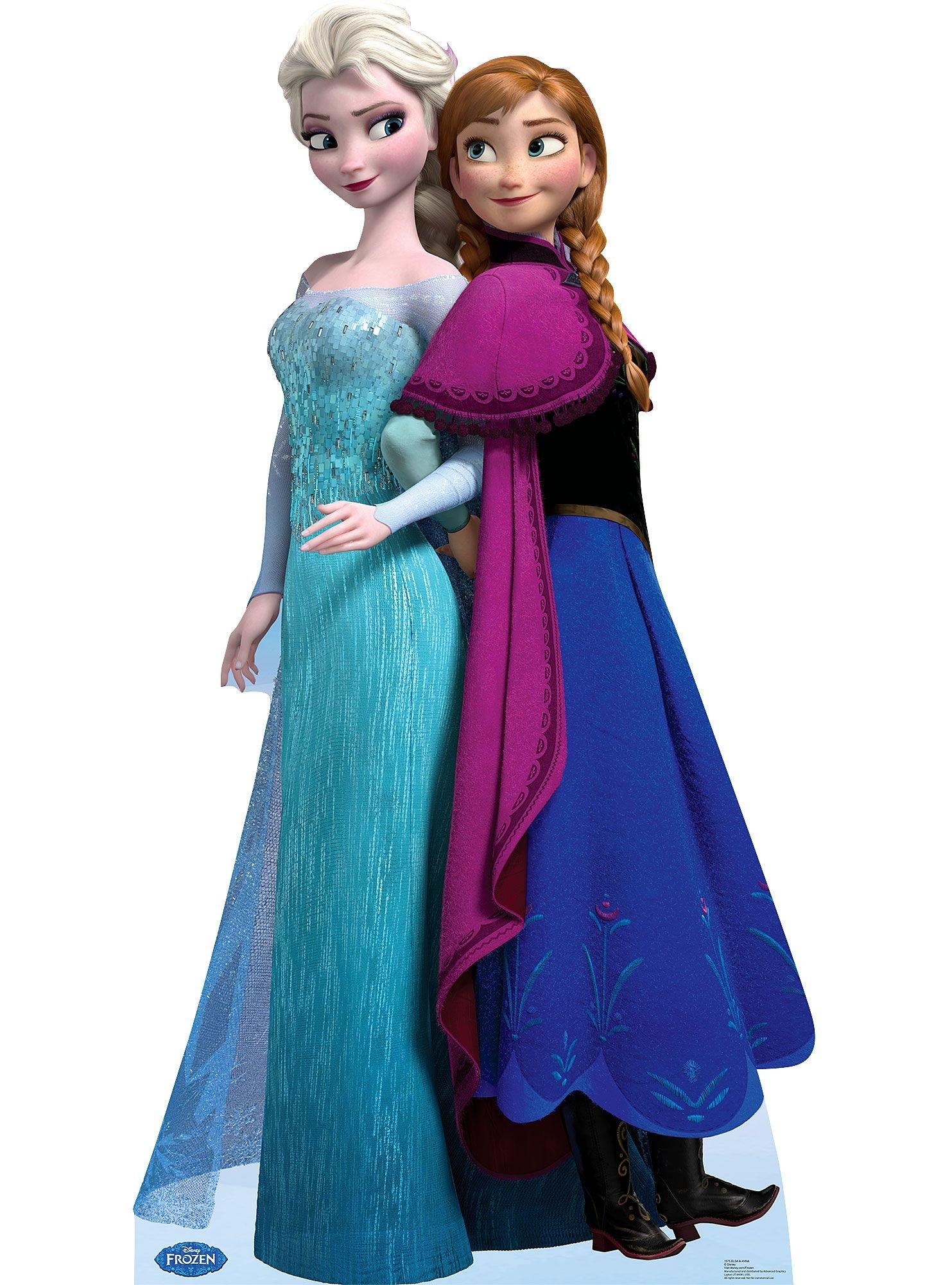 Vernauwd grond definitief Anna & Elsa Frozen Life-Size Cardboard Cutout, 70in | Party City