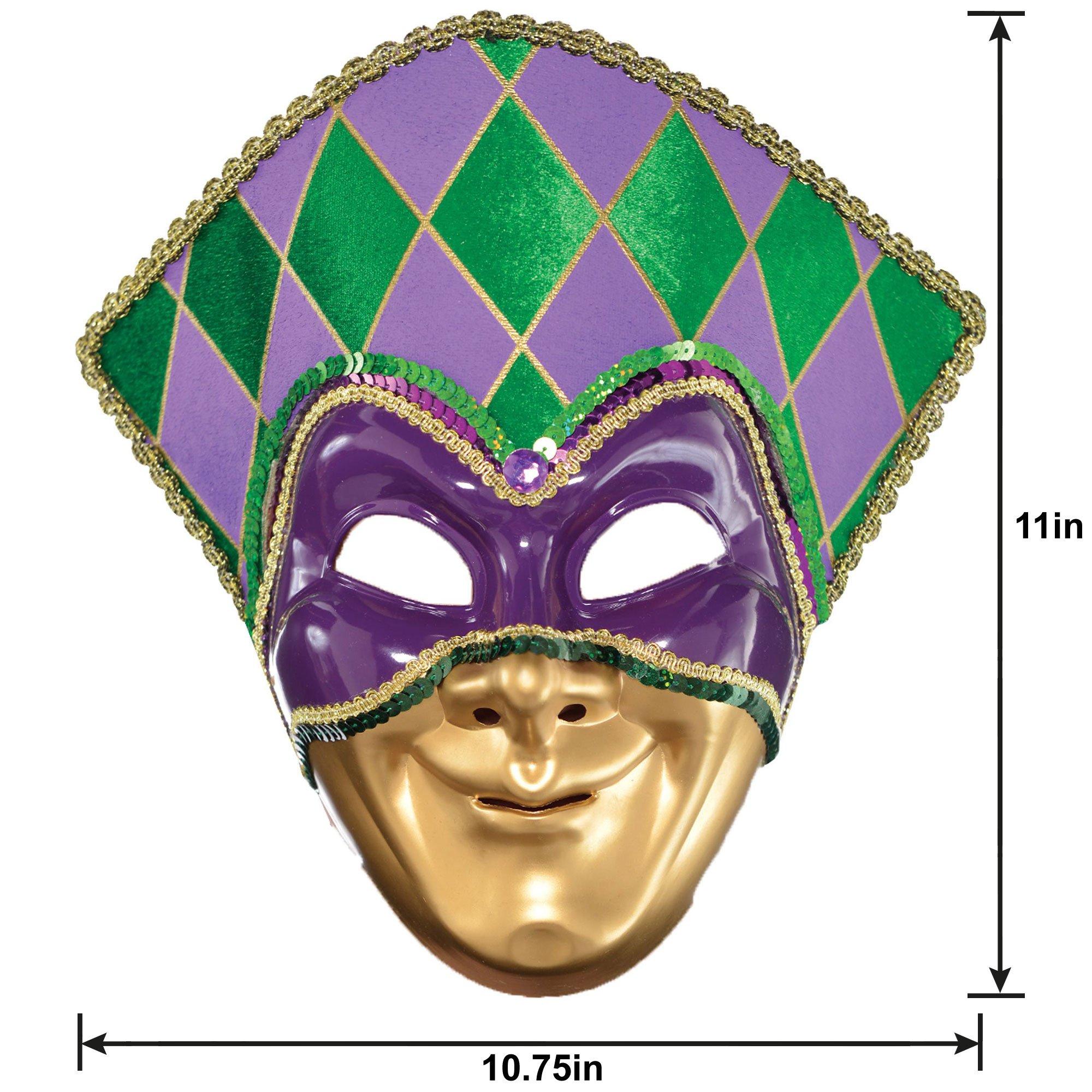 Assorted 6 Colors Venetian Mask - Mardi Gras Theme Ornaments 