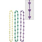 Royal Mardi Gras Bead Necklaces 3ct