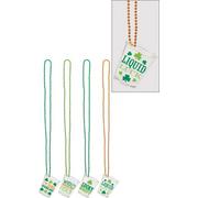 St. Patrick's Day Shot Glass Necklaces 4ct