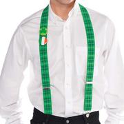 Green Plaid Suspenders