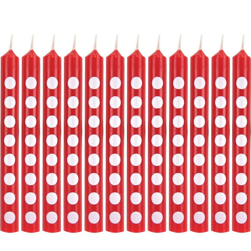 Red Dot Birthday Candle