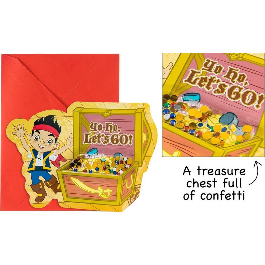 Premium 3D Jake and the Never Land Pirates Invitations 8ct