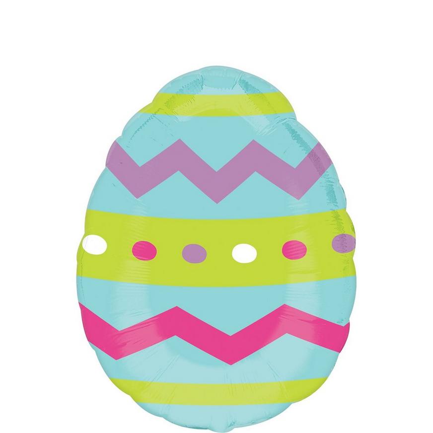 Striped Easter Egg Balloon, 18in