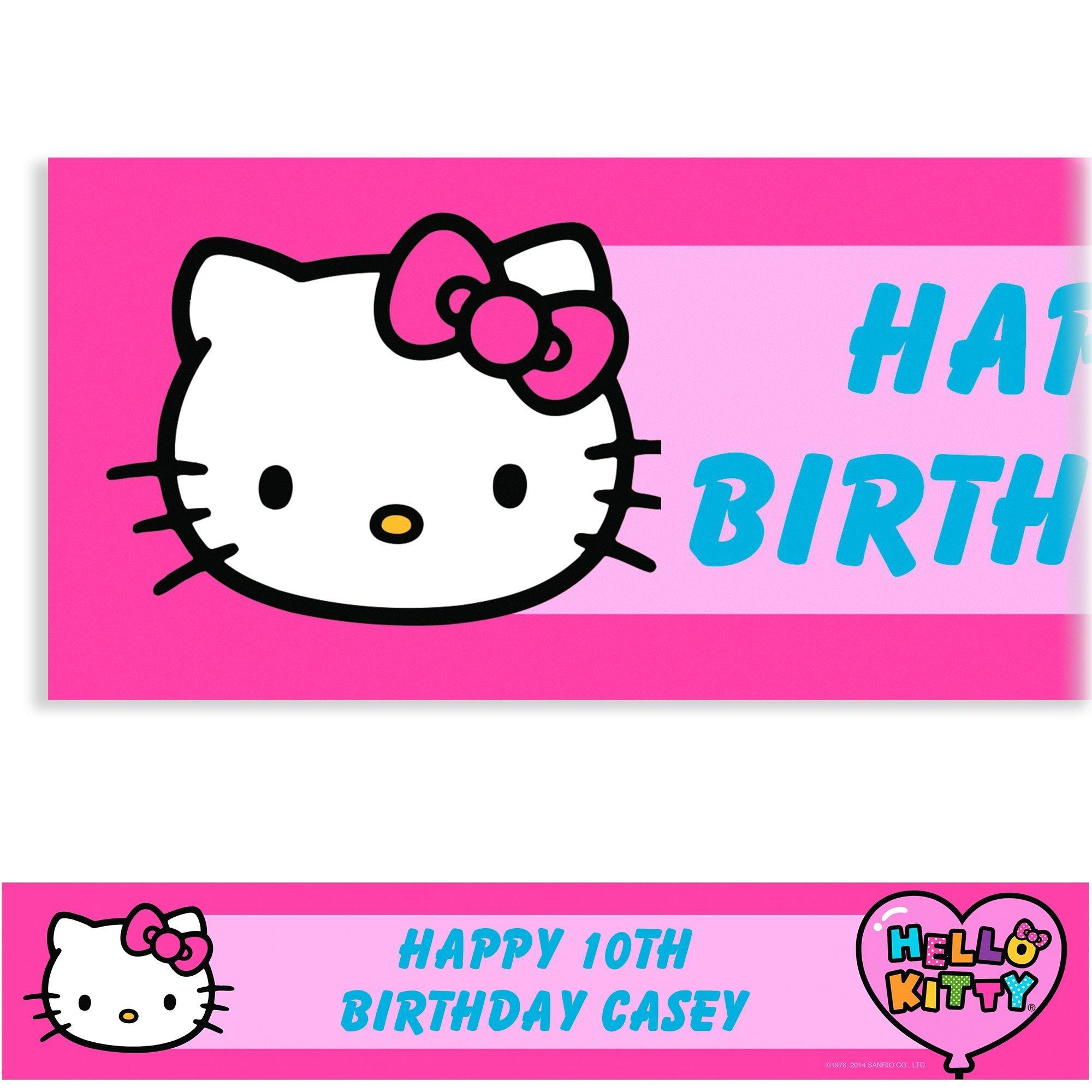 custom hello kitty rainbow banner 6ft party city