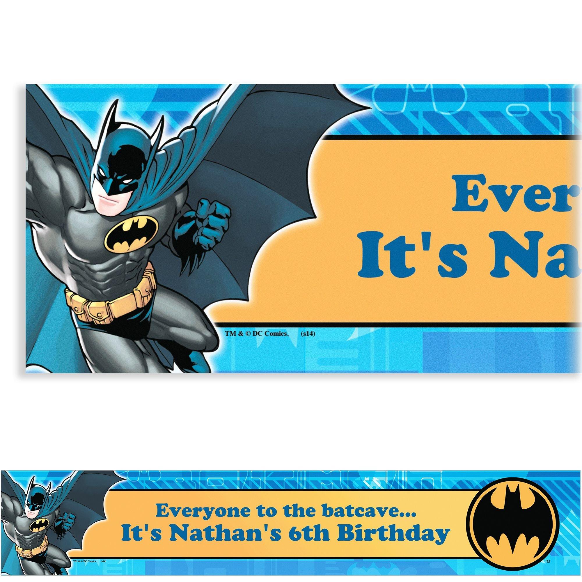 Custom Batman Banner 6ft | Party City