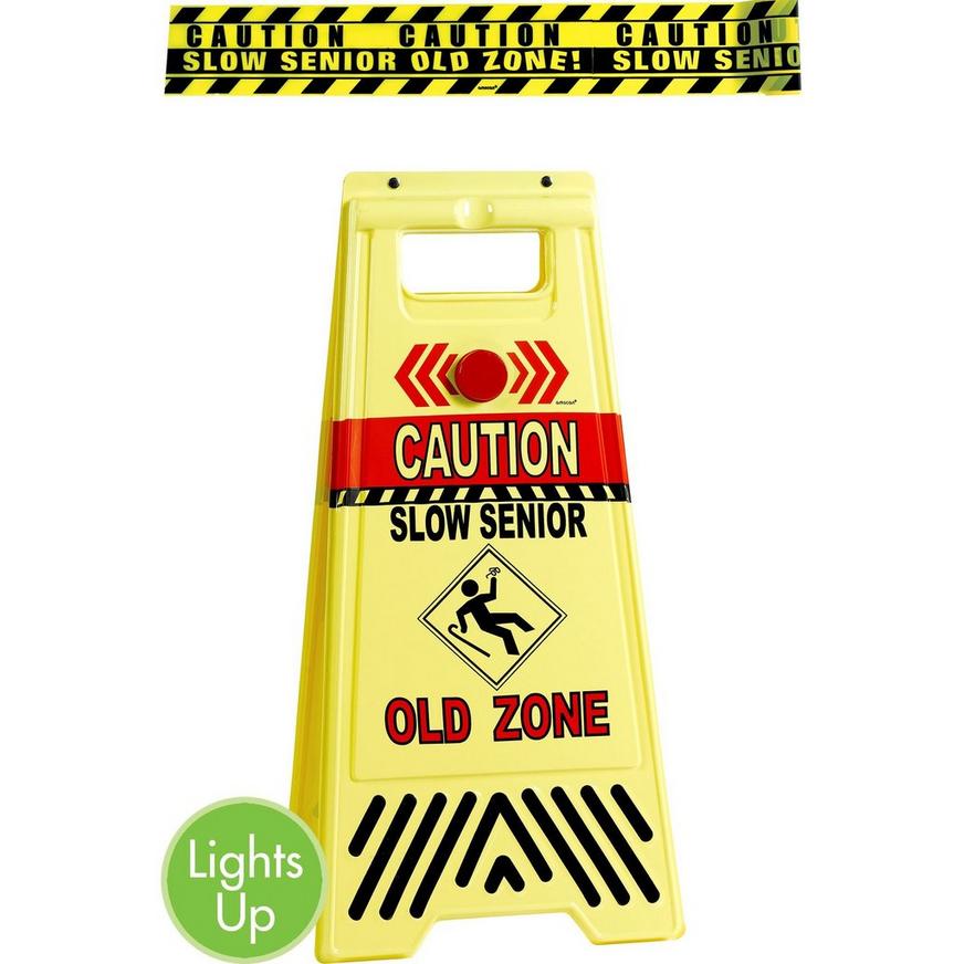 Old Zone Caution Floor Sign & Caution Tape