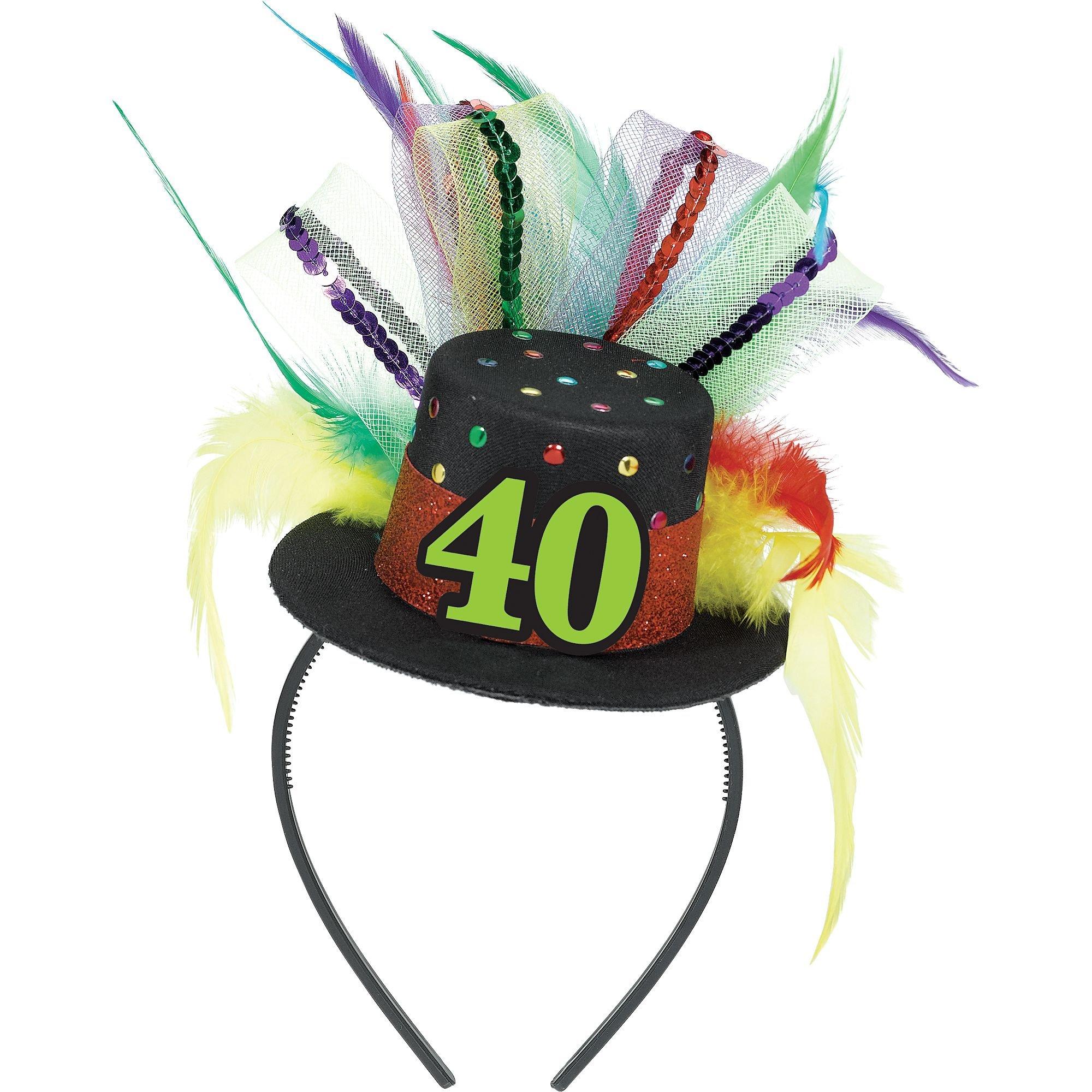 40th Birthday Mini Top Hat Headband