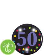 Light-Up 50th Birthday Button