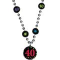 40th Birthday Pendant Bead Necklace