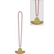 Sombrero Pendant Bead Necklace