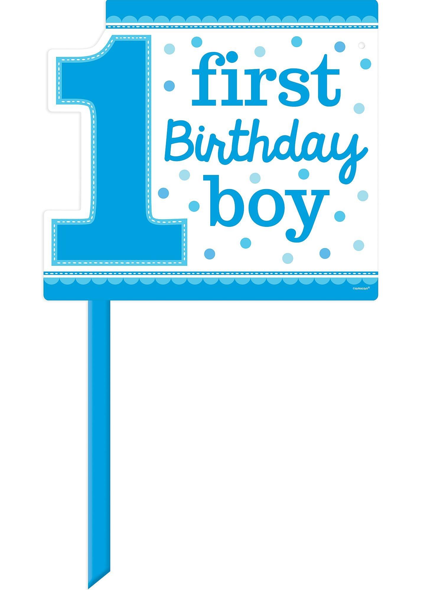 Blue Boy 1st Birthday Yard Sign