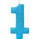 Giant Glitter Blue Number 1 Birthday Candle