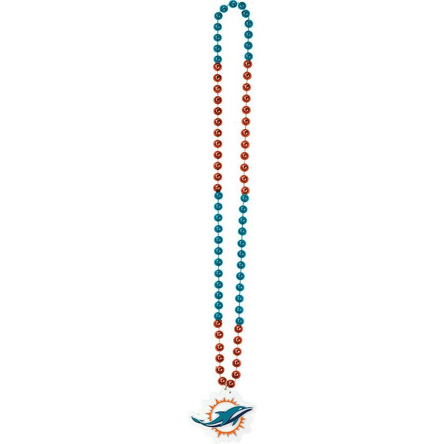 Miami Dolphins Pendant Bead Necklace