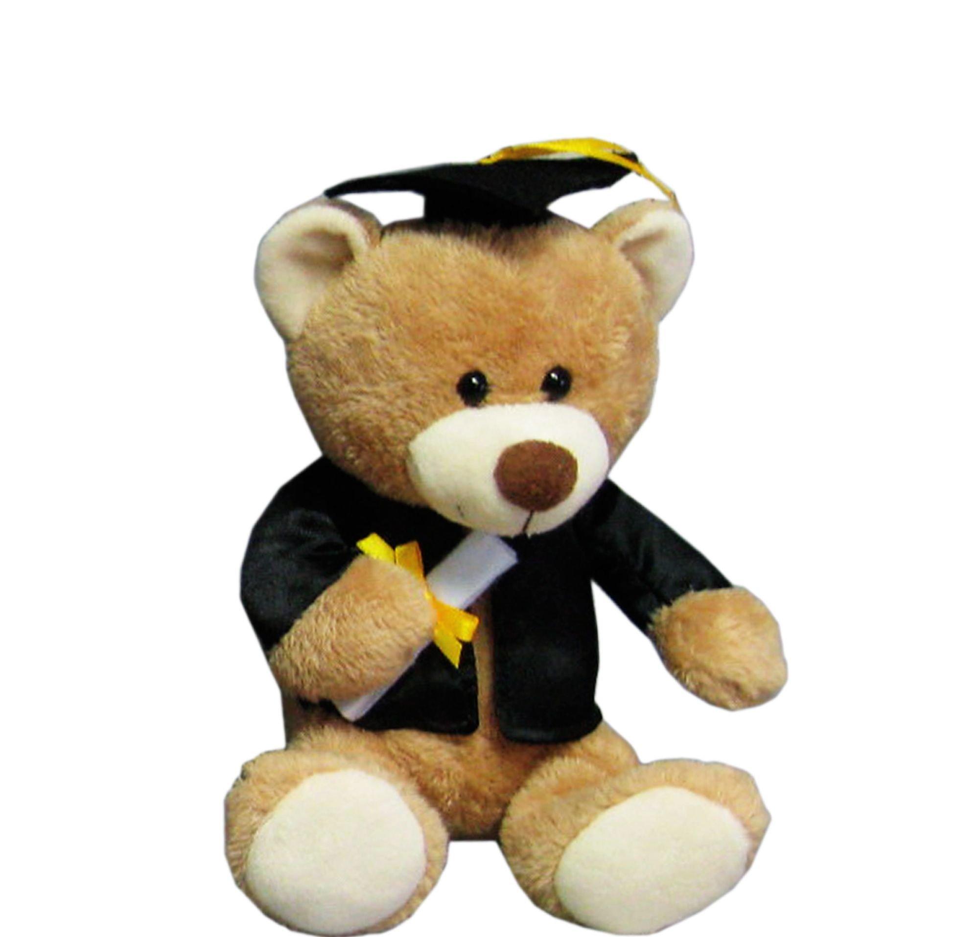 Black & Tan Graduation Teddy Bear