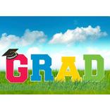 Multicolor Graduation Yard Signs 4ct