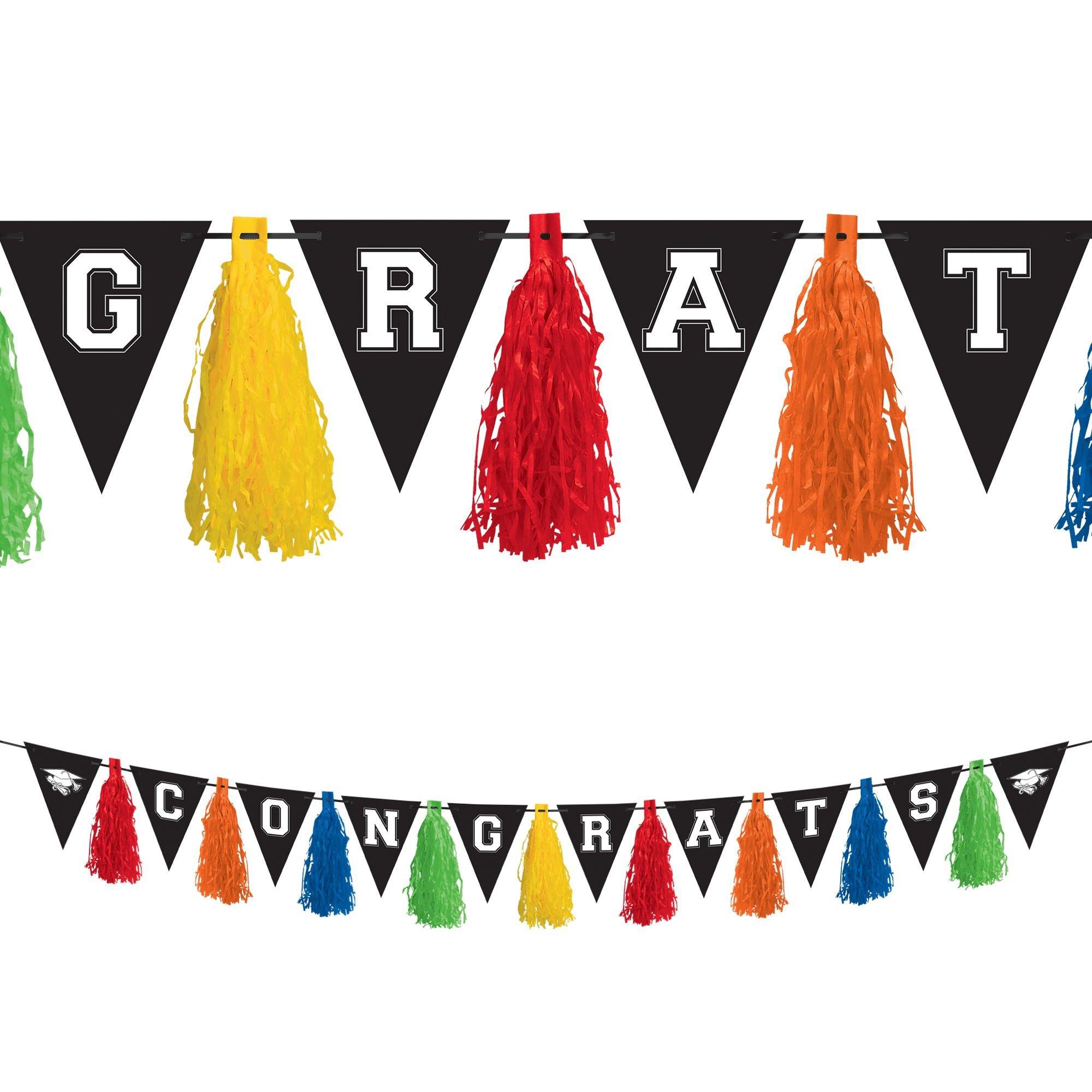 Multicolor Graduation Tassel Garland 10ft Party City