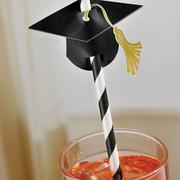 Graduation Cap Straws 12ct