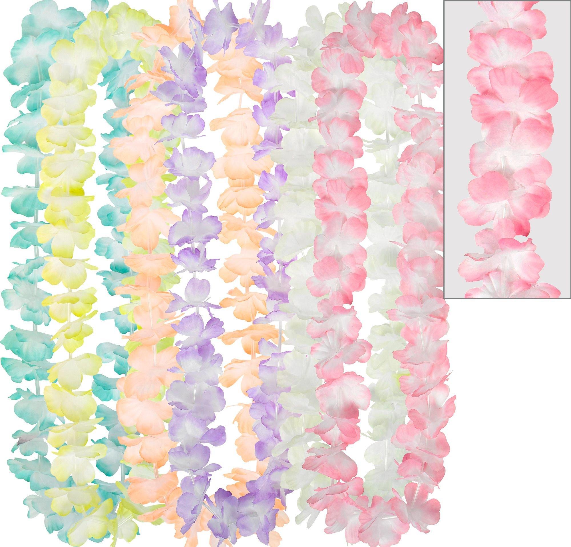 Pastel Flower Leis 6ct