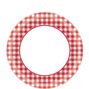 Picnic Party Red Gingham Lunch Plates 40ct