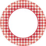 Picnic Party Red Gingham Dinner Plates 40ct