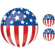 Patriotic Balloon - Orbz, 16in