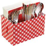 Picnic Party Red Gingham Paper Utensil Caddy