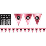 Picnic Party Red Gingham Personalized Pennant Banner