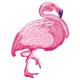 Pink Flamingo-Shaped Foil Balloon, 27in x 31in