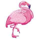Foil Pink Flamingo Balloon, 35in