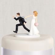 Tie Puller Bride & Groom Wedding Cake Topper