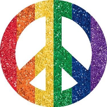 Rainbow Peace Sign Body Jewelry