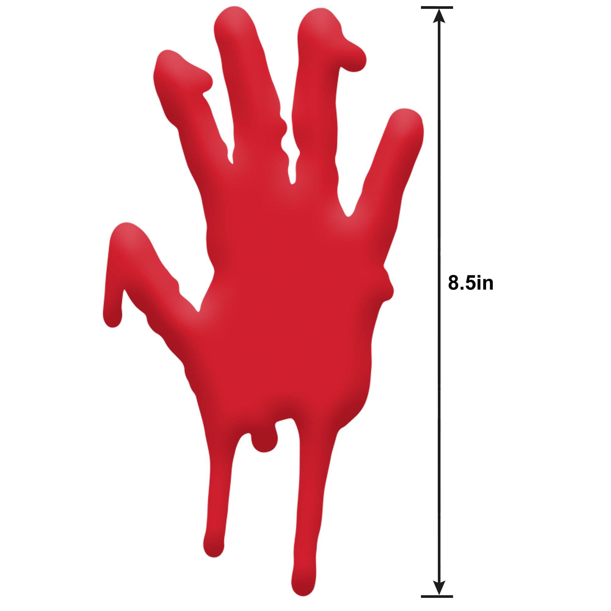 Bloody Hands Gel Cling Decals 5ct - Asylum