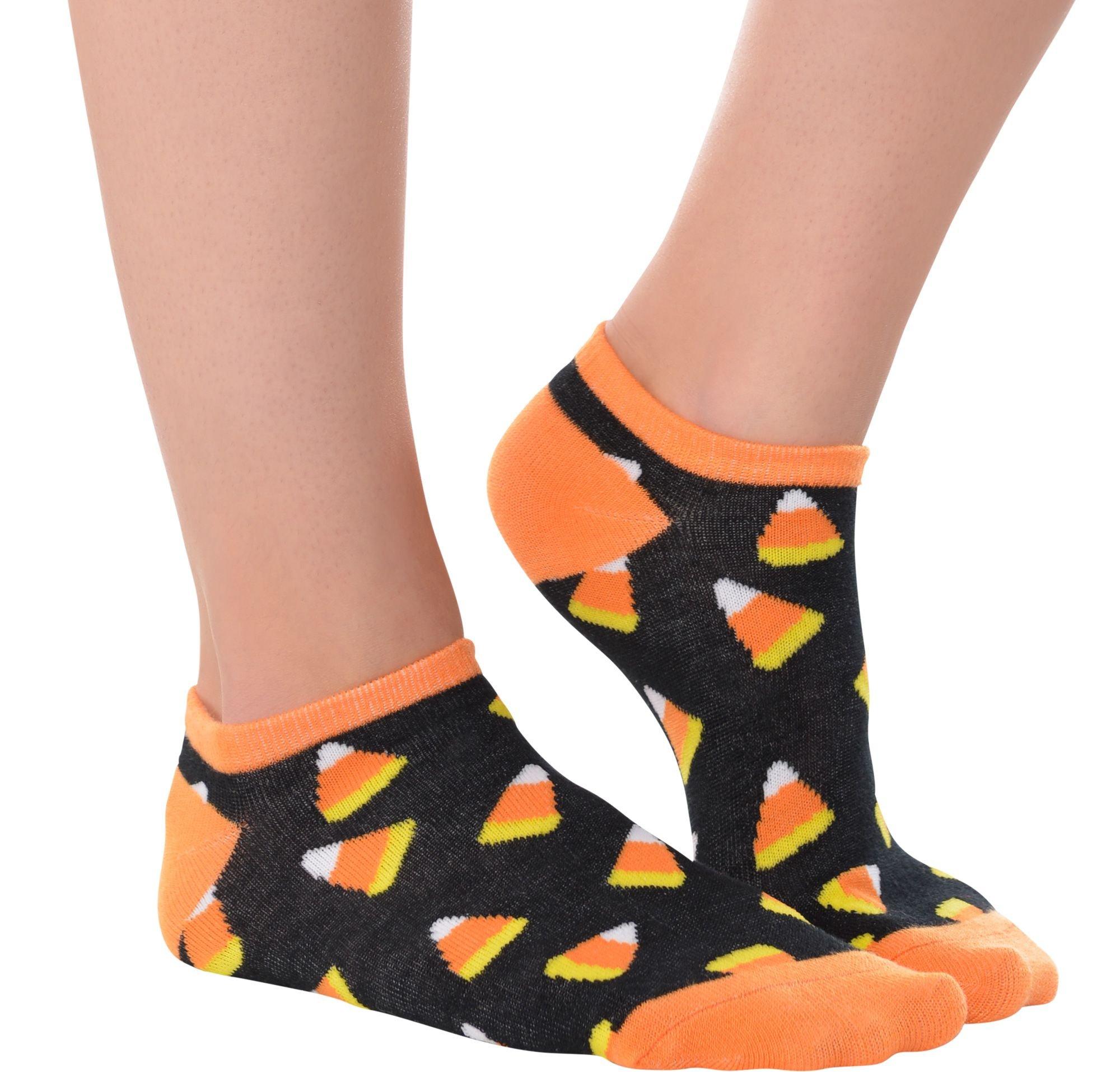 Personalized Candy Corn Halloween Socks